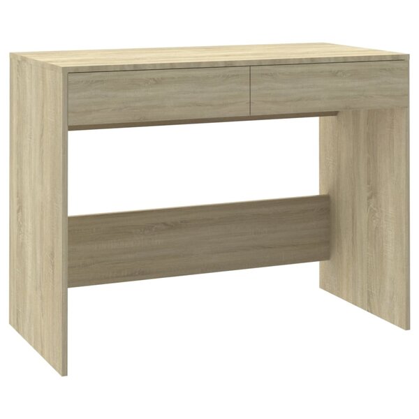 vidaXL Bureau Chêne sonoma 101x50x76 5 cm Bois d'ingénierie