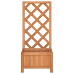 vidaXL Jardinière avec treillis marron bois massif de sapin