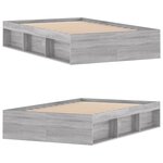 vidaXL Cadre de lit sonoma gris 120x200 cm