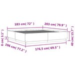 vidaXL Cadre de lit sans matelas blanc 180x200 cm