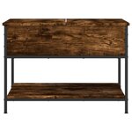 vidaXL Table basse chêne fumé 70x50x50 cm bois d'ingénierie et métal