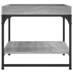 vidaXL Table basse sonoma gris 49 5x49 5x45 cm bois d'ingénierie