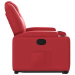 vidaXL Fauteuil inclinable Rouge Similicuir