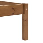 vidaXL Cadre de lit Marron miel Bois de pin massif 90 x 200 cm