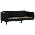 vidaXL Lit de jour avec gigogne et tiroirs noir 80x200 cm velours