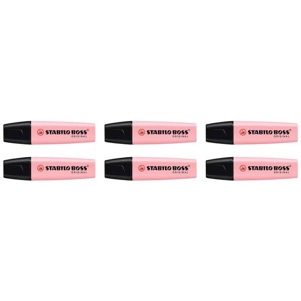 Surligneur BOSS ORIGINAL Pastel pétale de rose x 6 STABILO