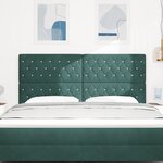 vidaXL Tête de Lit LED Verte Foncée 90 cm Velours