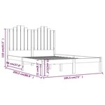 vidaXL Cadre de lit sans matelas bois massif
