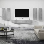 vidaXL Ensemble de meubles TV 6 Pièces Sonoma gris Bois d'ingénierie