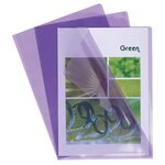 Sachet De 10 Pochettes Coin Pvc Lisse Haute Résistance 13/100e - A4 - Violet - X 10 - Exacompta
