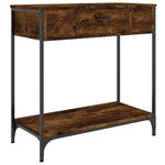 vidaXL Table console chêne fumé 75x34 5x75 cm bois d'ingénierie
