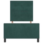 Cadre de lit vidaXL Vert foncé 90x190 cm en velours