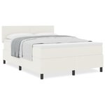 vidaXL Lit à ressorts avec matelas crème 160x200 cm en velours côtelé