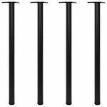 vidaXL 4 pieds de table réglables en hauteur Noir 1100 mm