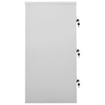 vidaXL Armoires à casiers 5 Pièces Gris clair et rouge 90x45x92 5cm Acier
