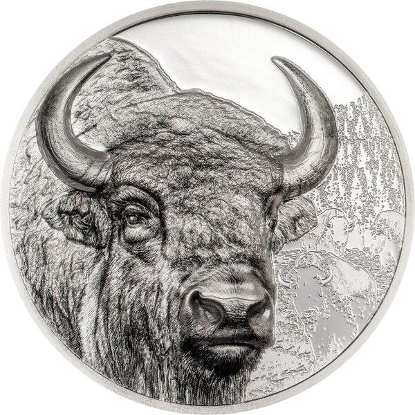 Pièce de monnaie en Argent 2000 Torog g 93.3 (3 oz) Millésime 2025 Wild Mongolia BISON