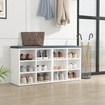 vidaXL Armoires à chaussures 2 Pièces Blanc 52 5x30x50 cm