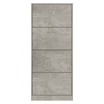 vidaXL Armoire à chaussures Gris béton 63x24x147 cm Bois d'ingénierie