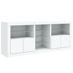 vidaXL Buffet avec lumières LED blanc 181 5x37x67 cm