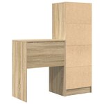 vidaXL Bureau avec rangement en chêne sonoma en bois d'ingénierie