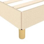 vidaXL Cadre de lit avec tête de lit Crème 90x190 cm Tissu