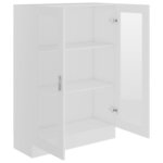 vidaXL Armoire à vitrine Blanc 82 5x30 5x115 cm Bois d'ingénierie
