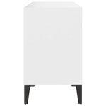 vidaXL Meuble TV avec pieds en métal Blanc 69 5x30x50 cm