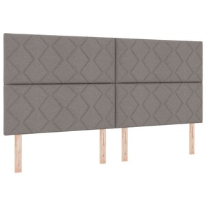 Tête de lit LED vidaXL design blocs de diamant taupe 200 cm tissu
