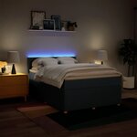 vidaXL Sommier à lattes de lit avec matelas Bleu 140x190 cm Tissu