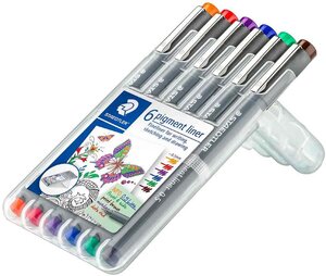 étui de 6 feutres à pigment 0,5 mm STAEDTLER
