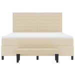 vidaXL Lit box spring avec Matelas & Banc Crème 180x200 cm Tissu