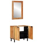 vidaXL Ensemble de meubles de salle de bain 2 pièces en bois d'acacia solide