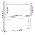 vidaXL Tête de lit Gris 105 5x4x100 cm Bois massif de pin
