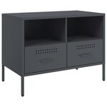 vidaXL Meubles TV 2 Pièces anthracite 68x39x50 5 cm acier laminé à froid
