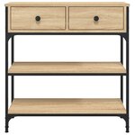 vidaXL Table console chêne sonoma 72 5x25x75 cm bois d'ingénierie
