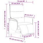vidaXL Fauteuil inclinable avec repose-pieds gris clair tissu