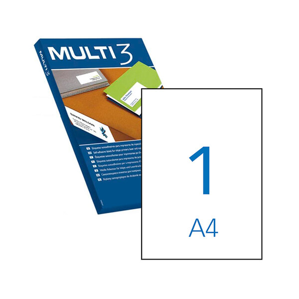Multi3 Lot de 500 étiquettes 210 0 x 297 0mm