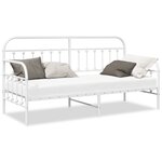 Lit banquette vidaXL Blanc 80x200 cm en Acier