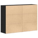 vidaXL Buffets 2 Pièces Chêne Noir 60x31x84 cm Bois d'Ingénierie