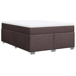 vidaXL Sommier à lattes de lit avec matelas Marron foncé 160x200 cm