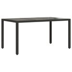 vidaXL Ensemble à manger de jardin et coussins 7 Pièces noir rotin acacia
