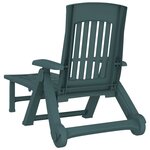 vidaXL Chaise longue pliable avec roues vert PP