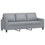 vidaXL Ensemble de canapés 4 Pièces avec coussins Gris clair Tissu
