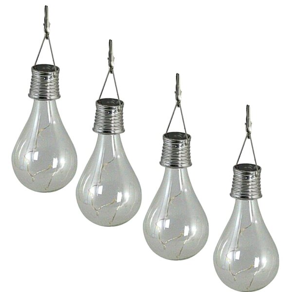 Luxform Lampe LED solaire de jardin 4 Pièces Transparent 95420