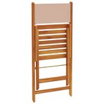 vidaXL Chaises de jardin pliantes lot de 6 taupe tissu et bois massif