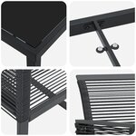 vidaXL Ensemble de repas de jardin de 5 pièces Rattan Poly Noir