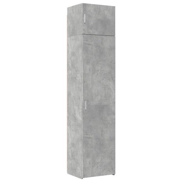 vidaXL Armoire de rangement mince gris béton 50x42 5x225 cm