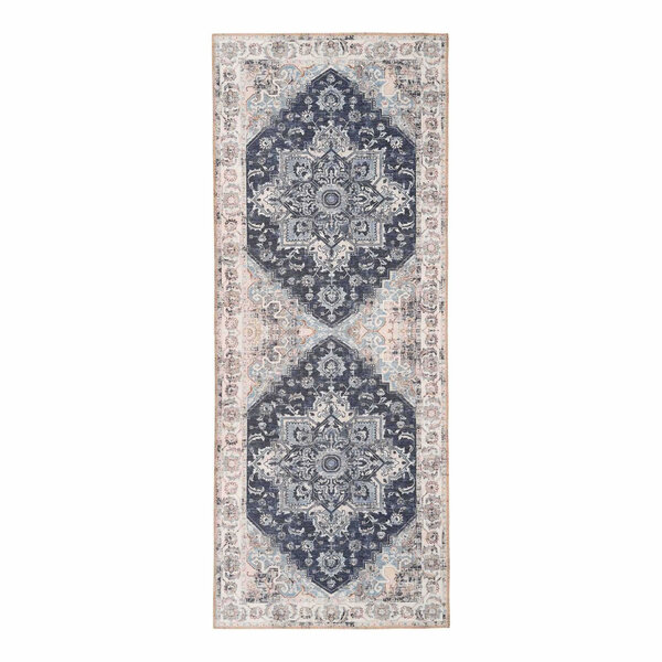 Tapis de couloir bleu 80 x 200 cm