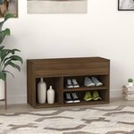 vidaXL Banc à chaussures Chêne marron 80x30x45 cm Bois d'ingénierie