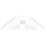 vidaXL Serre avec cadre en acier blanc 144 m² 24x6x2 85 m